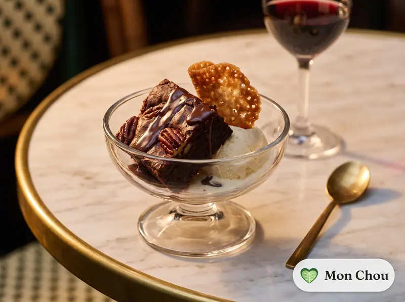 Brownie glace vanille