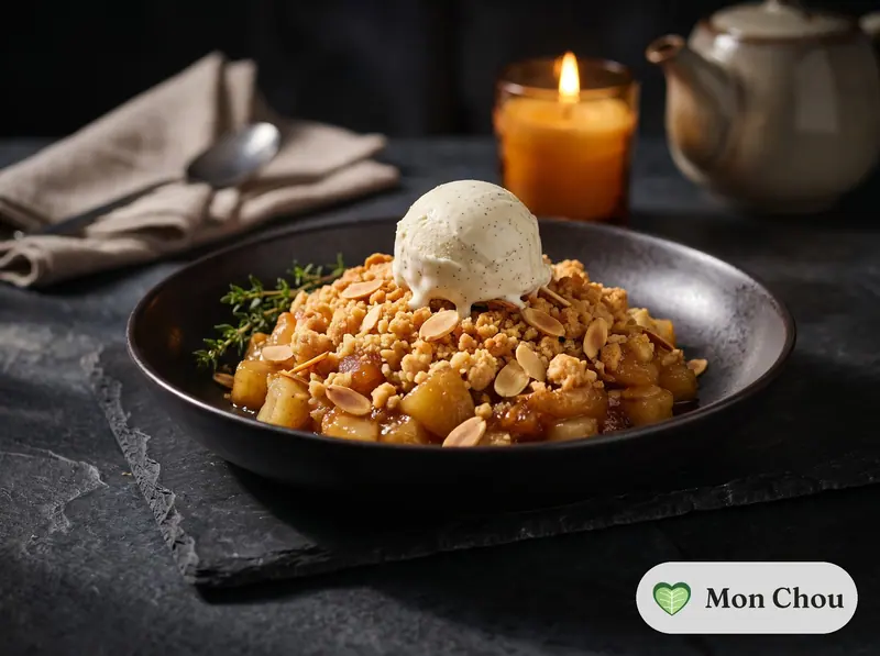 Crumble pommes poires