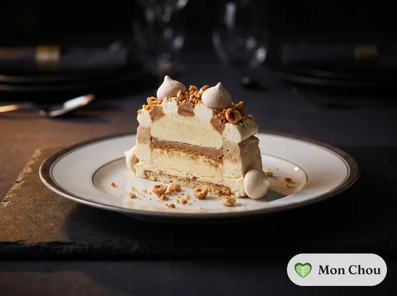 Bûche glacée praliné vanille