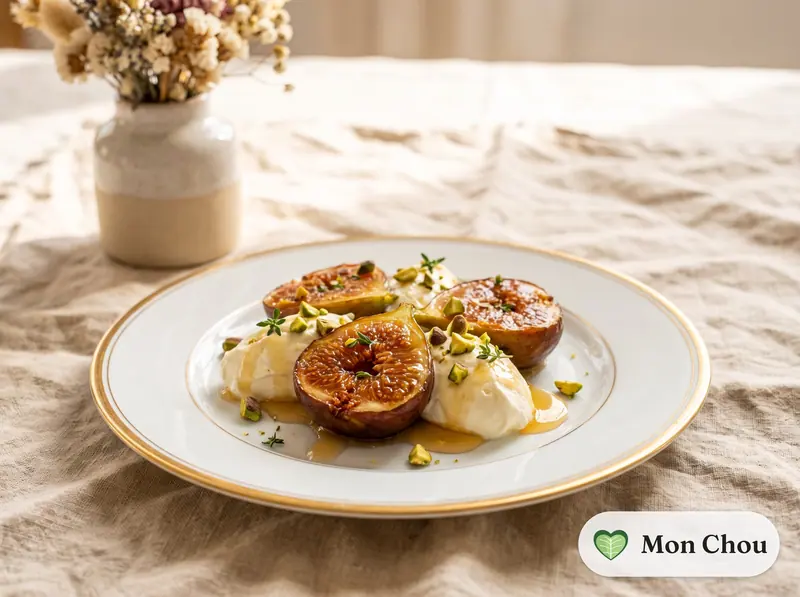 Figues rôties au miel et mascarpone