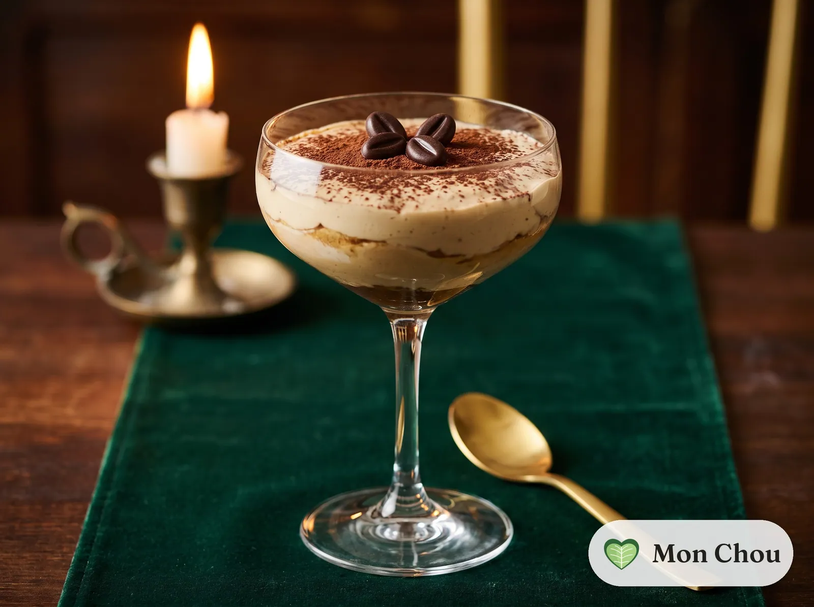 Kaffeeparfait mit warmem Karamell