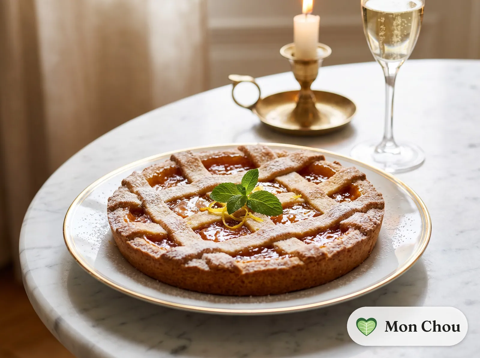 Crostata à la confiture d&rsquo;abricots